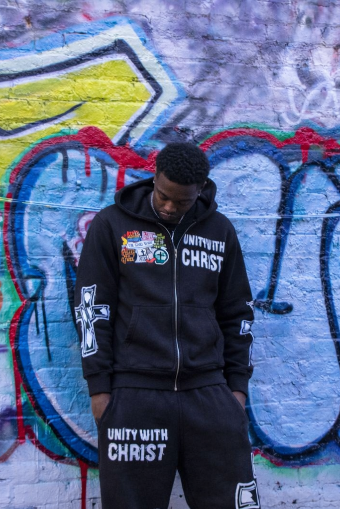 Black "UNITY" Zip-Up Hoodie